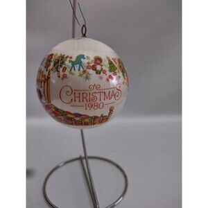 Vintage 1980 Hallmark Keepsake Granddaughter Christmas Satin Ball Ornament